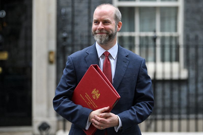 FILE PHOTO: Britain's Secretary of State for Business and Trade Jonathan Reynolds walks, on the day of a cabinet meeting at 10 Downing Street in London, Britain, June 11, 2025. REUTERS/Jaimi Joy/File Photo