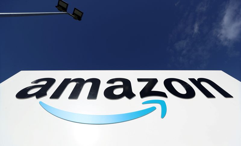 An Amazon logo is seen at its centre in Darlington, County Durham, Britain September 3, 2020. REUTERS/Lee Smith/File Photo