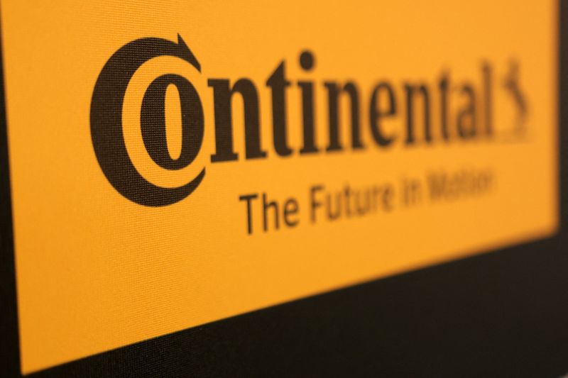 FILE PHOTO: Continental logo is seen in UnionComerc tire shop in Zenica, Bosnia and Herzegovina, April 5, 2025. REUTERS/Dado Ruvic/File Photo