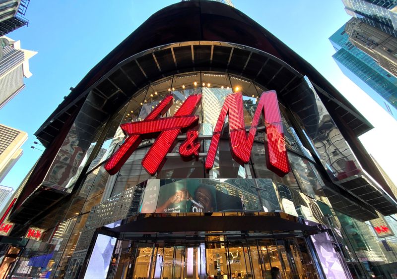 FILE PHOTO: The H&M clothing store is seen in Times Square in Manhattan, New York, U.S., November 15, 2019. REUTERS/Mike Segar/File Photo