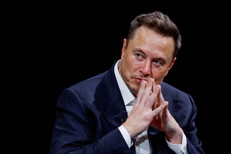FILE PHOTO: Elon Musk, chief executive officer of SpaceX and Tesla, attending the Viva Technology conference dedicated to innovation and startups at the Porte de Versailles exhibition centre in Paris, France, June 16, 2023. REUTERS/Gonzalo Fuentes/File Photo