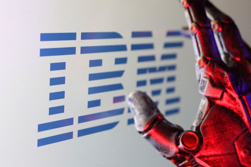 FILE PHOTO: IBM logo is seen in this illustration taken February 16, 2025. REUTERS/Dado Ruvic/Illustration/File Photo