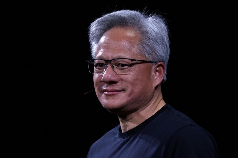 FILE PHOTO: Jensen Huang, CEO of Nvidia, attends the Viva Technology conference dedicated to innovation and startups at Porte de Versailles exhibition center in Paris, France, June 11, 2025. REUTERS/Gonzalo Fuentes/File Photo