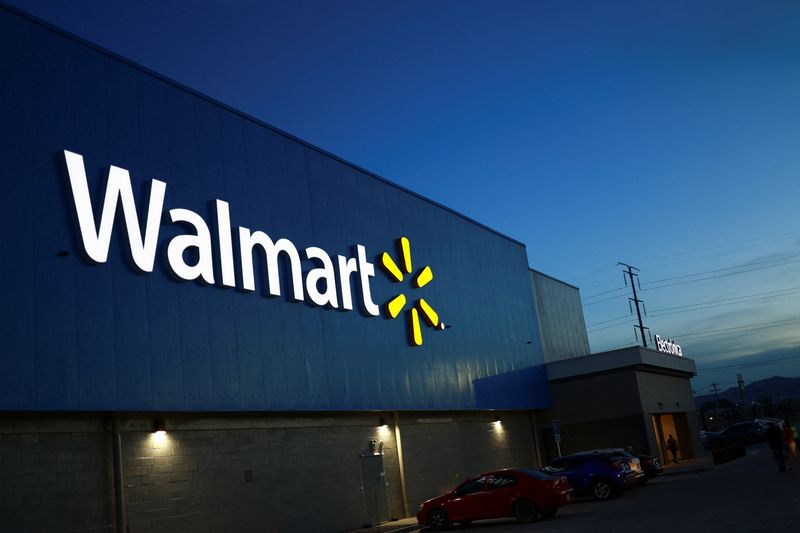 FILE PHOTO: A view shows the logo of a Walmart store in Ciudad Juarez, Mexico, June 24, 2024. REUTERS/Jose Luis Gonzalez/ File Photo