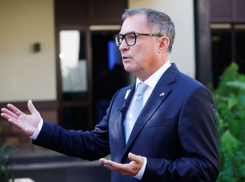 FILE PHOTO: President of the Bundesbank, Dr Joachim Nagel, speaks during an interview at the G20 finance meeting in Durban, South Africa, on July 17, 2025. REUTERS/Rogan Ward/File Photo