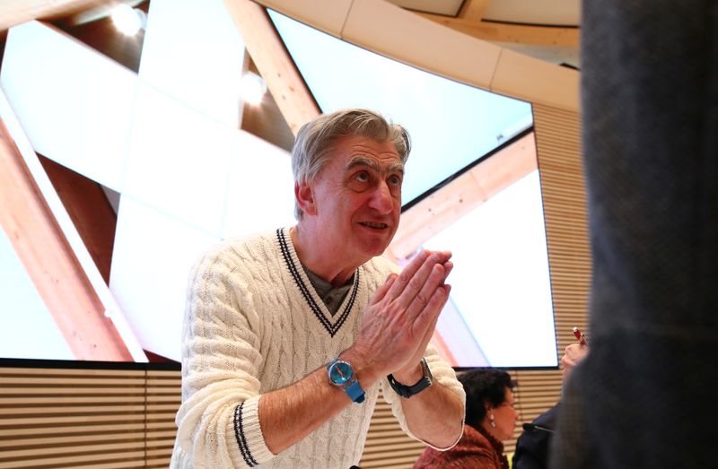 FILE PHOTO: CEO and Chairman of the Board of the Swatch Group Nick Hayek attends the Swiss watchmaker's annual news conference in Biel, Switzerland March 14, 2019. REUTERS/Denis Balibouse/File Photo