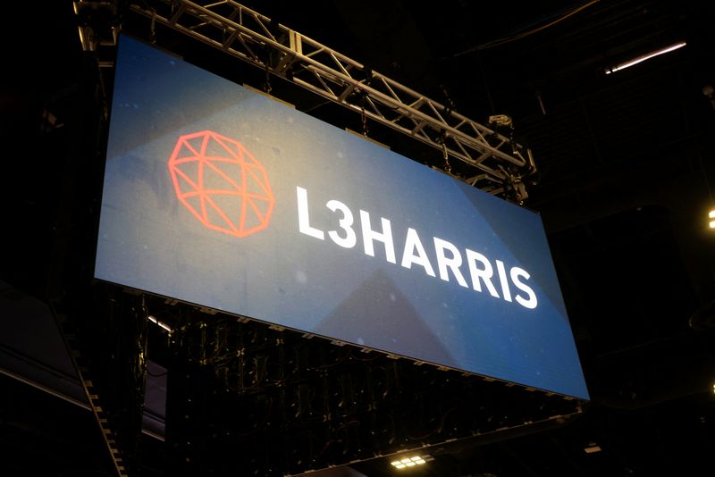 FILE PHOTO: Signage is displayed at the L3Harris Technologies, Inc booth at Special Operations Forces (SOF) Week for defense companies, in Tampa, Florida, U.S., May 7, 2024.  REUTERS/Luke Sharrett/ File Photo