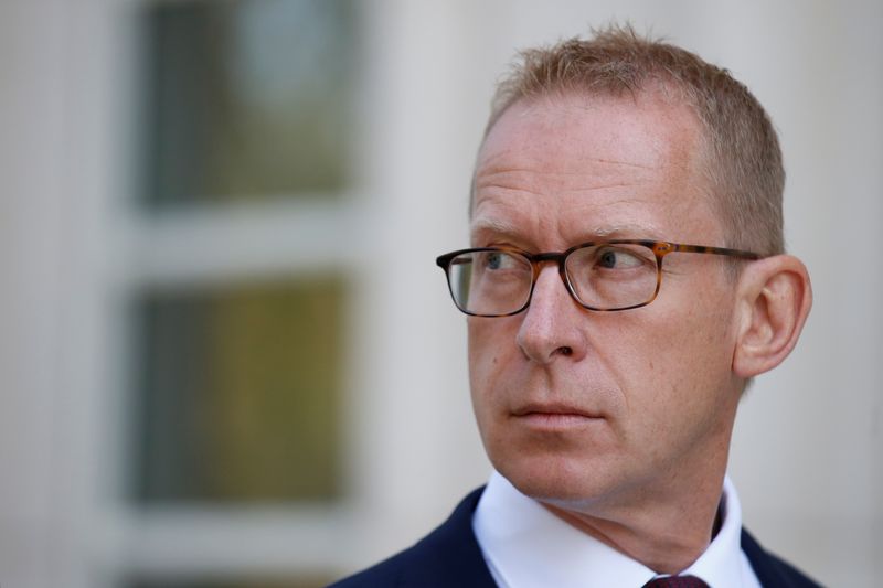 FILE PHOTO: Mark Johnson, a British citizen who at the time of his arrest was HSBC's global head of foreign exchange cash trading, exits following a hearing at the U.S. Federal Court in Brooklyn, New York, U.S., August 29, 2016. REUTERS/Brendan McDermid/ File Photo