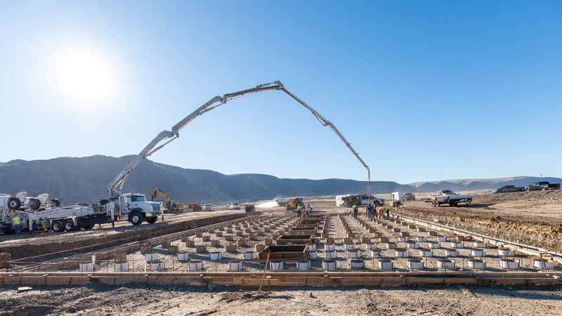A view of the construction site of fusion startup Helion's first power plant in Malaga, Washington, U.S., in this handout photo taken on July 14, 2025.   Helion Energy/Handout via REUTERS/File Photo