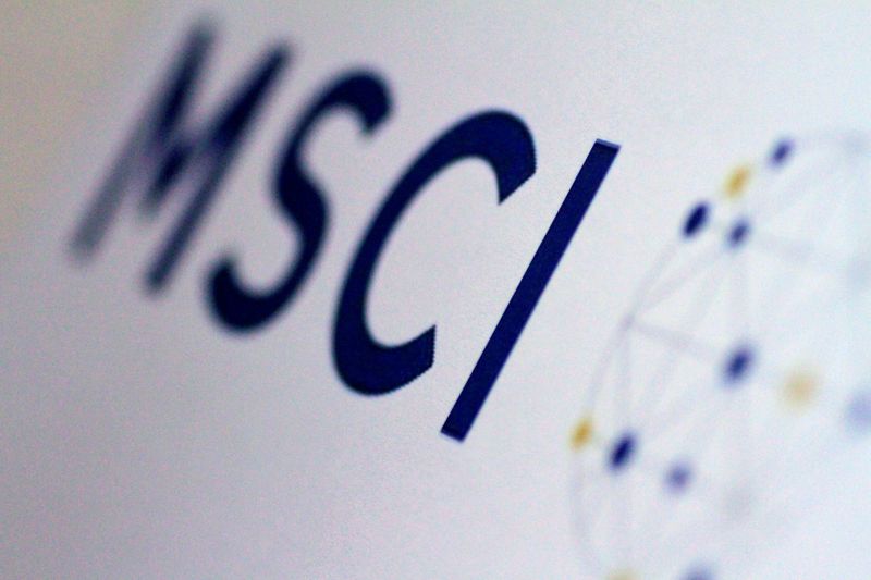 The MSCI logo is seen in this June 20, 2017 illustration photo. REUTERS/Thomas White/Illustration/ File Photo