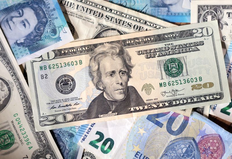 U.S. dollar, Euro and Pound banknotes are seen in this illustration taken May 4, 2025. REUTERS/Dado Ruvic/Illustration/ File Photo