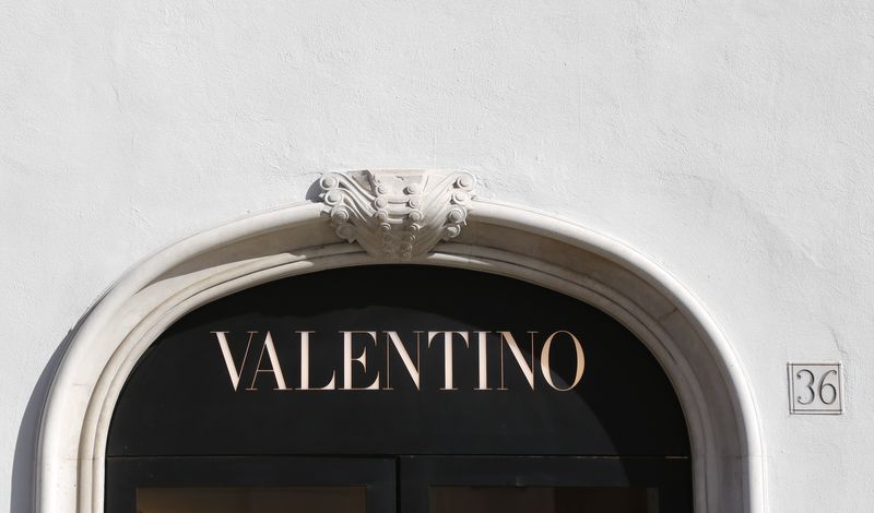 FILE PHOTO: The logo of Valentino is seen in a shop in downtown Rome, Italy February 10, 2016. REUTERS/Tony Gentile/File Photo