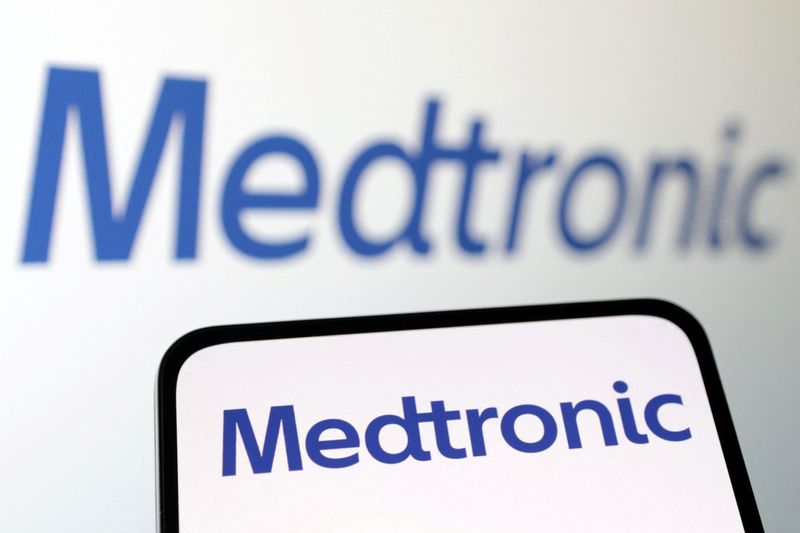 FILE PHOTO: Medtronic Plc logo is seen displayed in this illustration taken, April 10, 2023. REUTERS/Dado Ruvic/Illustration/File Photo