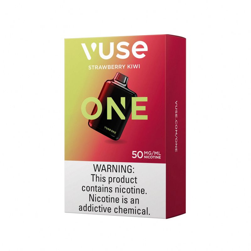 An artist's rendition shows the packaging of British American Tobacco's Vuse One disposable vaping device in strawberry kiwi flavour, that is expected to be available for sale in the United States soon. British American Tobacco/Handout via REUTERS