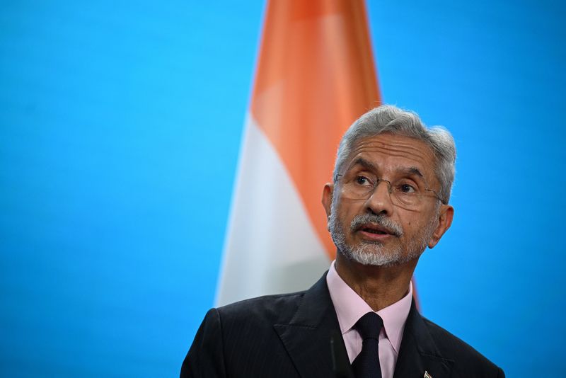 FILE PHOTO: Indian Foreign Minister Subrahmanyam Jaishankar speaks to the media in Berlin, Germany, May 23, 2025. REUTERS/Annegret Hilse/ File Photo