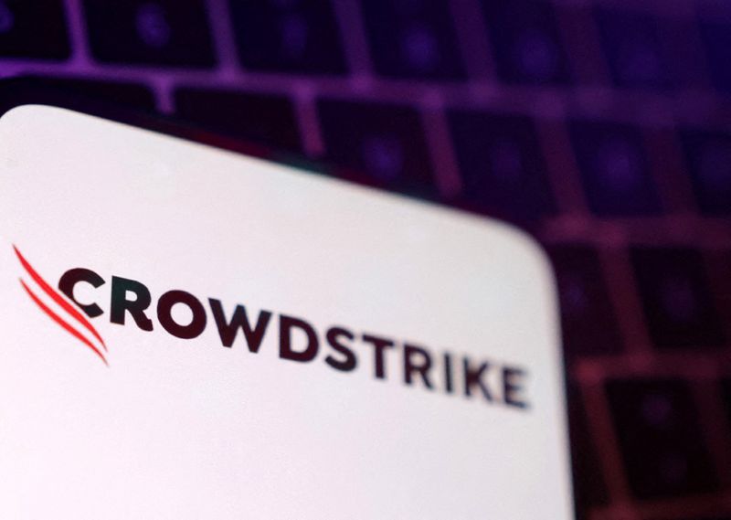 FILE PHOTO: CrowdStrike logo is seen in this illustration taken July 29, 2024. REUTERS/Dado Ruvic/Illustration/File Photo