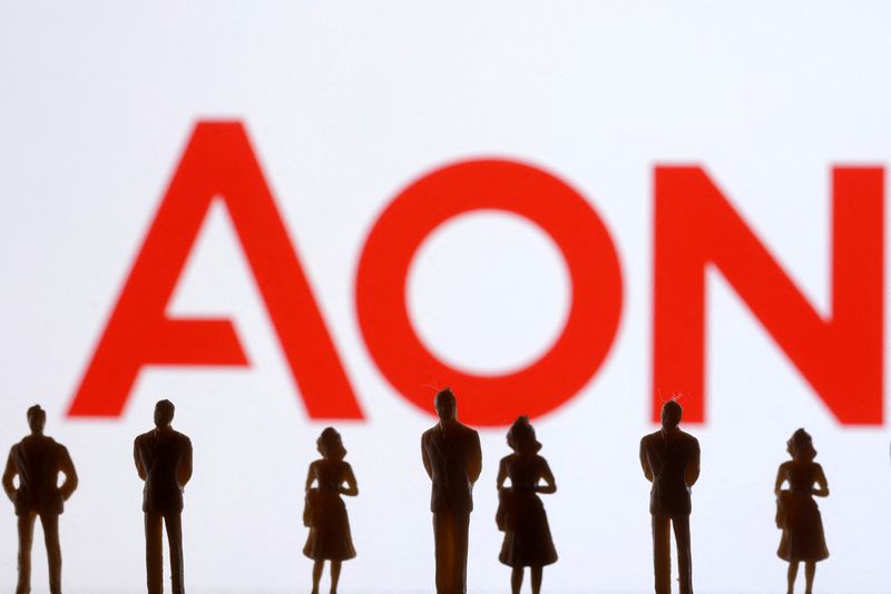 FILE PHOTO: AON logo is seen in this illustration taken November 10, 2024. REUTERS/Dado Ruvic/Illustration/File Photo