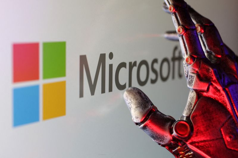 Microsoft logo is seen in this illustration taken February 16, 2025. REUTERS/Dado Ruvic/Illustration