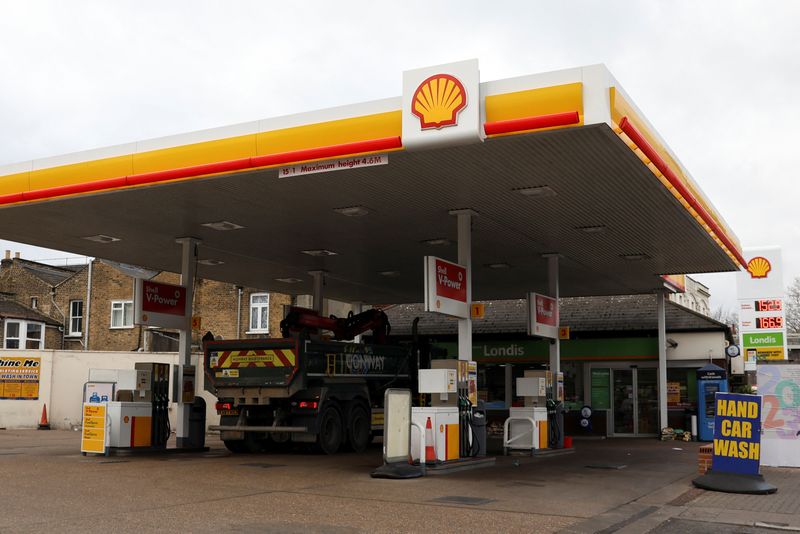A general view of a Shell's petrol station in South East London, Britain, February 2, 2023. REUTERS/May James