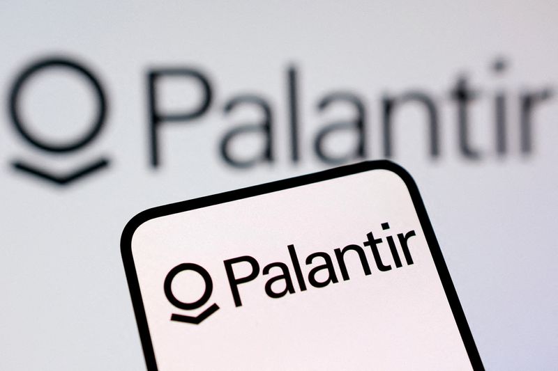 FILE PHOTO: The Palantir logo is seen in this illustration created on August 3, 2025. REUTERS/Dado Ruvic/Illustration/File Photo