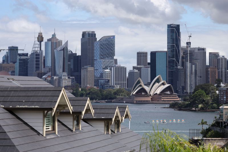 Residential properties are seen near the Sydney Opera House  in Sydney, Australia, March 12, 2025. REUTERS/Hollie Adams