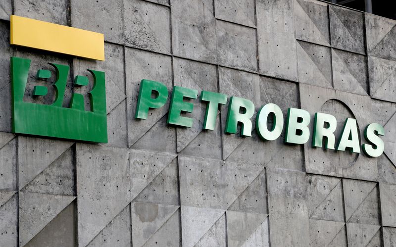 The logo of Brazil's state-run Petrobras oil company is seen at its headquarters in Rio de Janeiro, Brazil October 16, 2019. REUTERS/Sergio Moraes