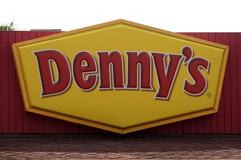 A Denny's restaurant logo is pictured on a building in North Miami, Florida March 19, 2016. REUTERS/Carlo Allegri