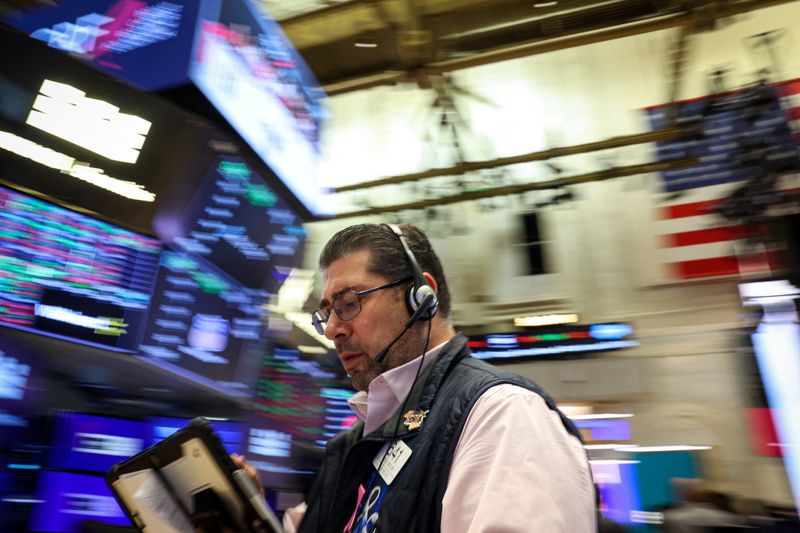 A trader works on the floor at the New York Stock Exchange (NYSE) in New York City, U.S., October 17, 2025.  REUTERS/Brendan McDermid