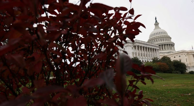The Capitol on day 34 of the government shutdown at the U.S. Capitol in Washington, D.C., U.S., November 3, 2025.  REUTERS/Kevin Lamarque