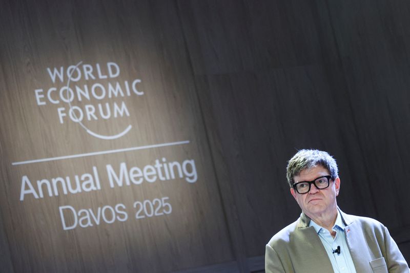 Yann LeCun, Vice President & Chief AI Scientist at Meta attends the 55th annual World Economic Forum (WEF) meeting in Davos, Switzerland, January 23, 2025. REUTERS/Yves Herman
