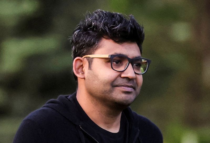 Parag Agrawal, CEO of Twitter, attends the annual Allen and Co. Sun Valley Media Conference in Sun Valley, Idaho, U.S., July 6, 2022.  REUTERS/Brendan McDermid