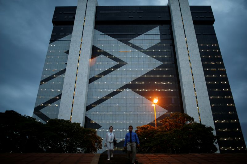 A man walks in front of the Banco do Brasil headquarters building in Brasilia, Brazil October 29, 2019.REUTERS/Adriano Machado