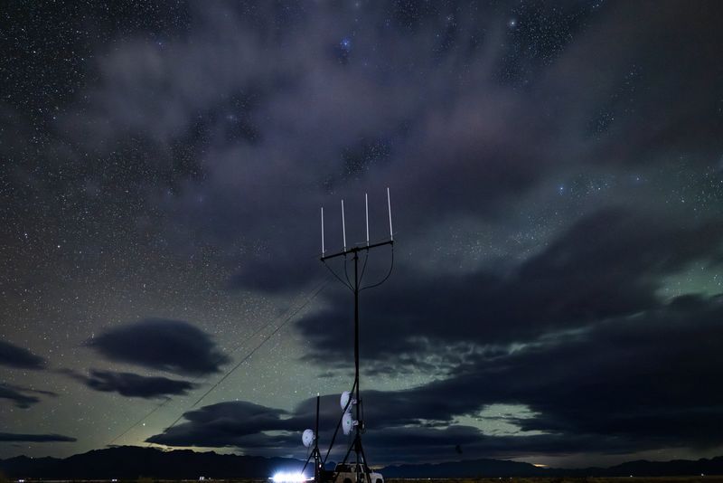 Chaos Industries' radar "Vanquish", which is used for early warning detection of missiles, aircraft and drones, in an undated handout picture obtained by Reuters on November 12, 2025.  Chaos Industries/Handout via REUTERS