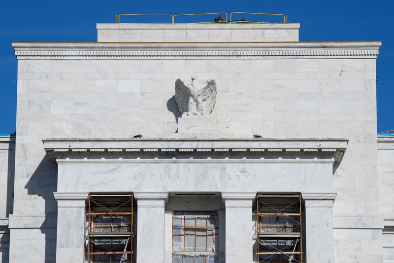 Renovations continue at the Federal Reserve Board building in Washington, D.C., U.S., November 14, 2025. REUTERS/Elizabeth Frantz