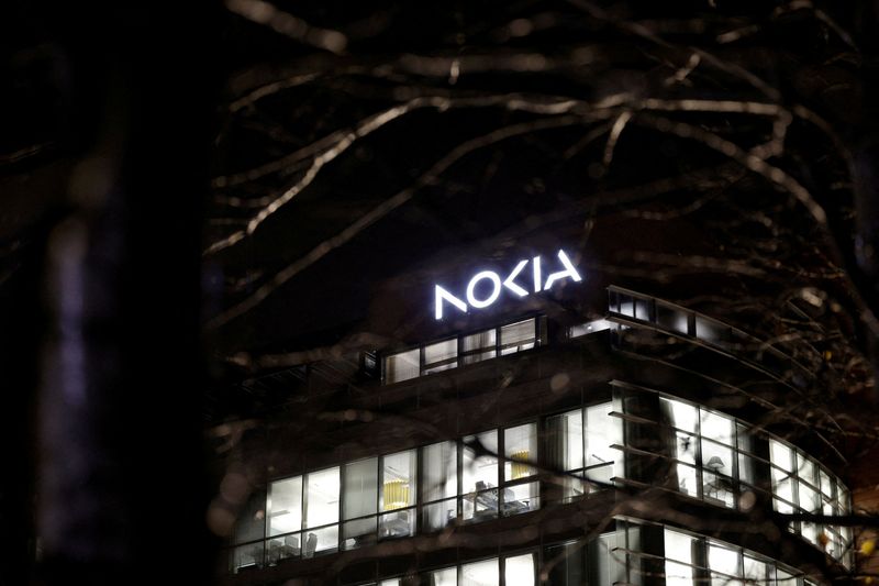 FILE PHOTO: Finnish technology and telecommunication company Nokia's headquarters in Espoo, Finland, October 28, 2025. Lehtikuva/Seppo Samuli via REUTERS