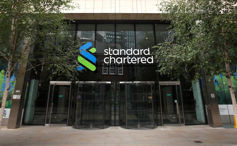 The Standard Chartered bank logo is seen at their headquarters in London, Britain, July 26, 2022.  REUTERS/Peter Nicholls