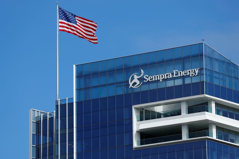Sempra Energy headquarters is pictured in downtown San Diego, California, U.S., May 17, 2018.    REUTERS/Mike Blake