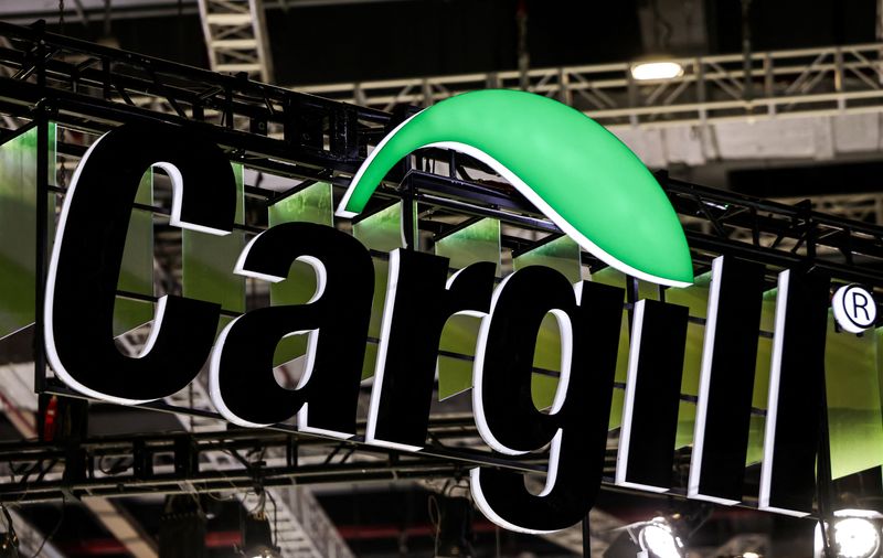 Logo of Cargill is displayed at the company’s booth at the 8th China International Import Expo (CIIE) in Shanghai, China, November 6, 2025.REUTERS/Maxim Shemetov