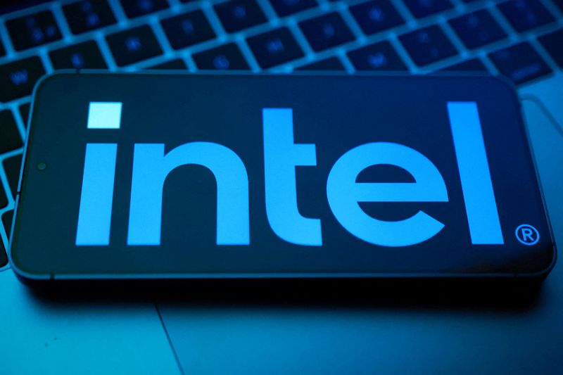 An Intel logo appears in this illustration taken August 25, 2025. REUTERS/Dado Ruvic/Illustration