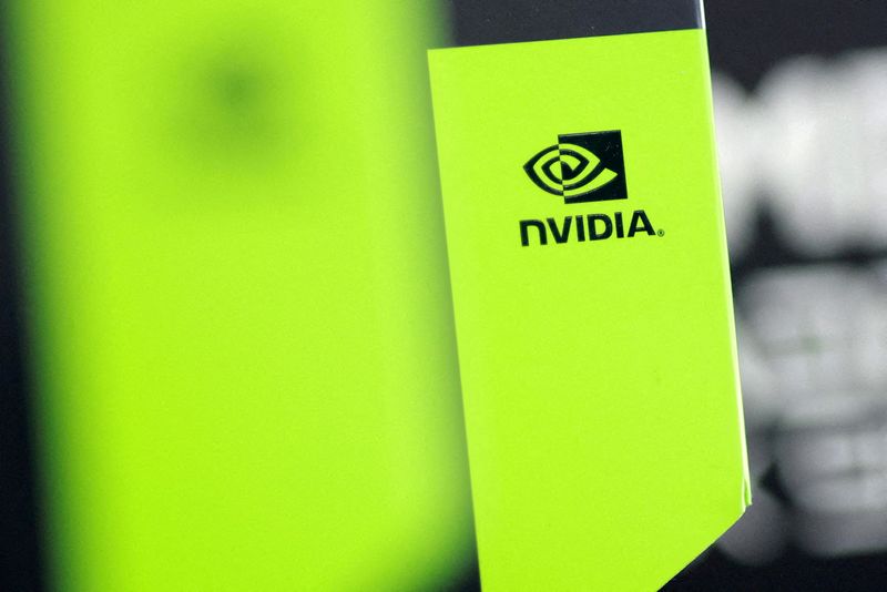 FILE PHOTO: Nvidia logo is seen on graphic card package in this illustration created on August 19, 2025. REUTERS/Dado Ruvic/Illustration/File Photo
