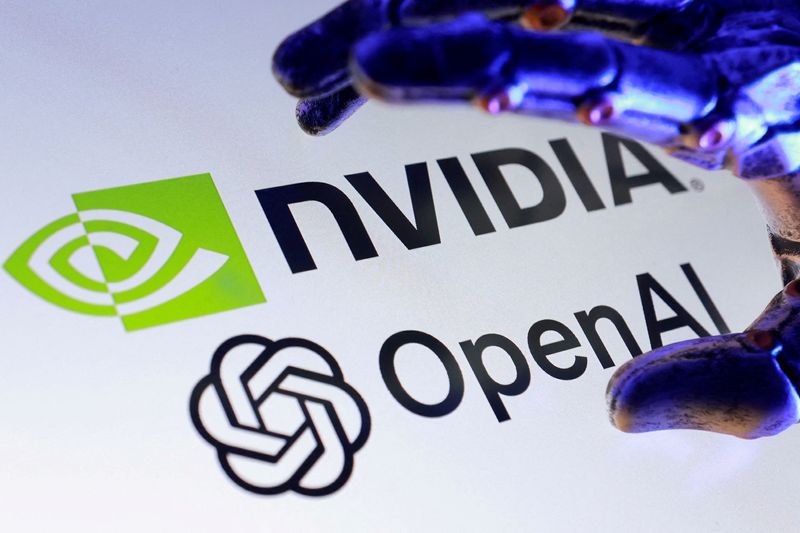 FILE PHOTO: Nvidia and OpenAI logos are seen in this illustration taken, September 22, 2025. REUTERS/Dado Ruvic/Illustration/File Photo