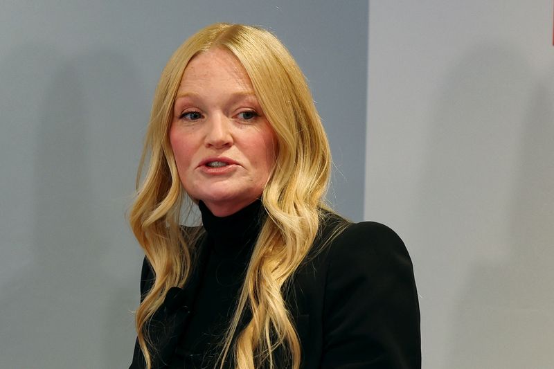 Meghan Graper, Global Head of Debt Capital Markets of Barclays, speaks during the Reuters NEXT conference, in New York City, U.S., December 10, 2024. REUTERS/Mike Segar