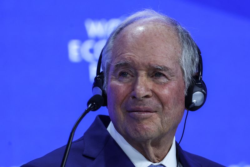 Stephen Schwarzman, CEO and Co-Founder of Blackstone Group, attends the 55th annual World Economic Forum (WEF) meeting in Davos, Switzerland, January 23, 2025. REUTERS/Yves Herman