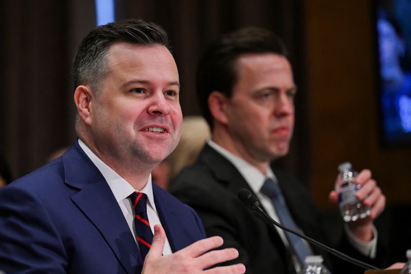 Bill Pulte, nominated to be the director of the Federal Housing Finance Agency, testifies during a Senate Banking, Housing and Urban Affairs Committee confirmation hearing on Capitol Hill in Washington, D.C., U.S., February 27, 2025. REUTERS/Annabelle Gordon