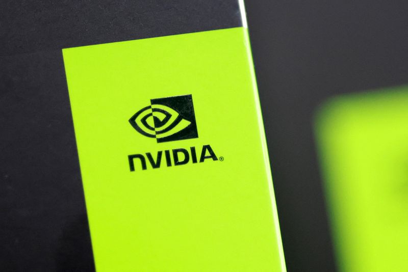 Nvidia logo is seen on graphic card package in this illustration taken August 19, 2025. REUTERS/Dado Ruvic/Illustration
