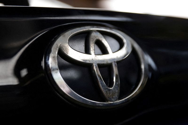 FILE PHOTO: Toyota logo is seen in this illustration taken July 28, 2025. REUTERS/Dado Ruvic/Illustration/File Photo