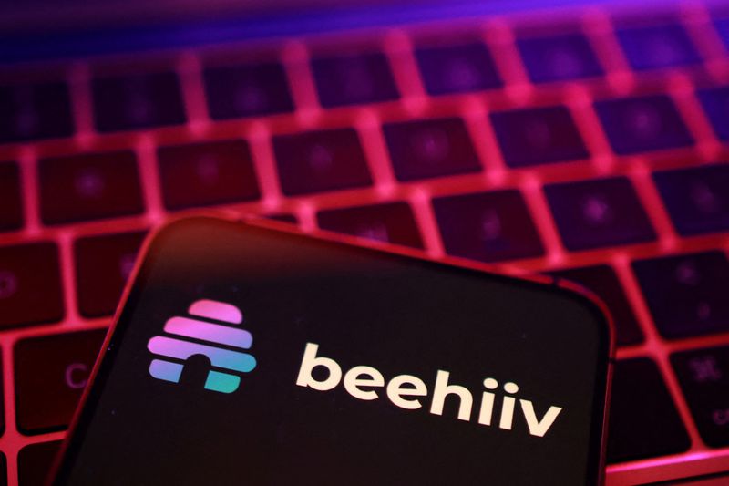 Beehiiv logo appears in this illustration taken January 14, 2026. REUTERS/Dado Ruvic/Illustration