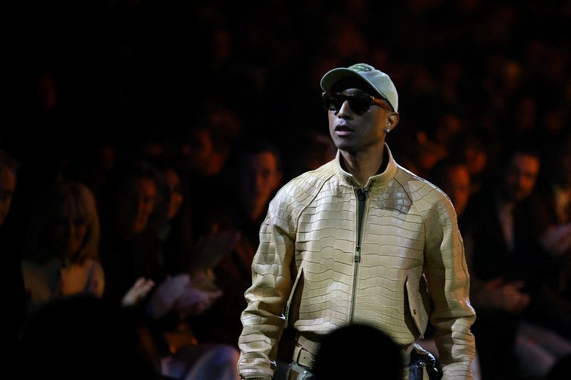 Designer and musician Pharrell Williams attends Menswear Fall/Winter 2026-2027 collection show for fashion house Louis Vuitton during Men's Fashion Week in Paris, France, January 20, 2026. REUTERS/Sarah Meyssonnier