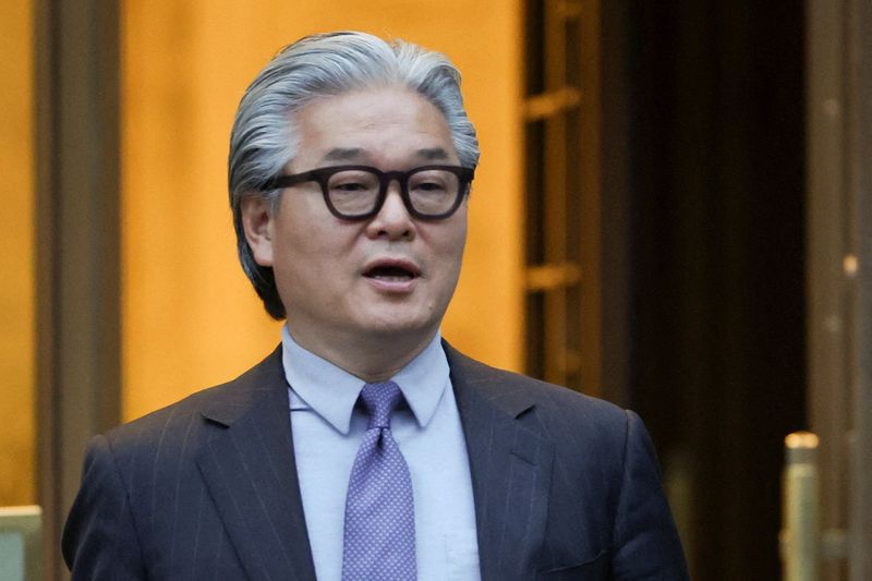 Archegos Capital Management founder Sung Kook "Bill" Hwang leaves following his sentencing on a fraud conviction stemming from the 2021 collapse of his $36 billion private investment firm, at the United States District Court in Manhattan in New York City, U.S., November 20, 2024. REUTERS/Brendan McDermid
