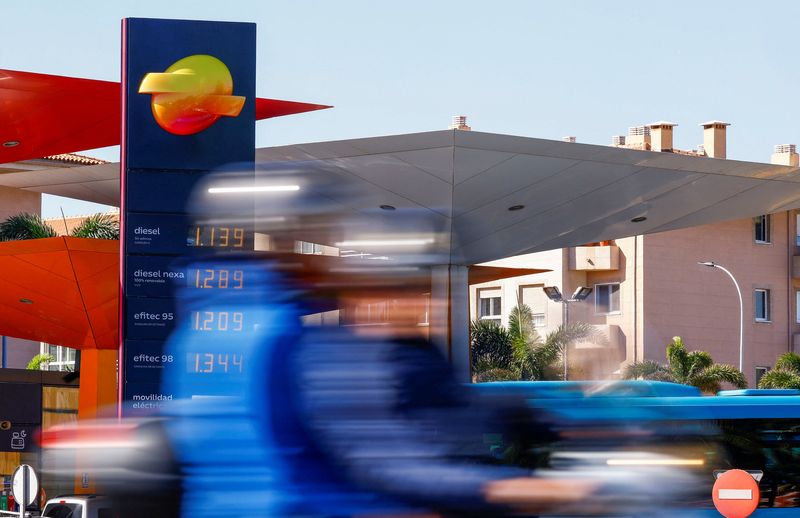 Logo of the Spanish oil company Repsol at a gas station in Vecindario, on the island of Gran Canaria, Spain, January 9, 2026. REUTERS/Borja Suarez